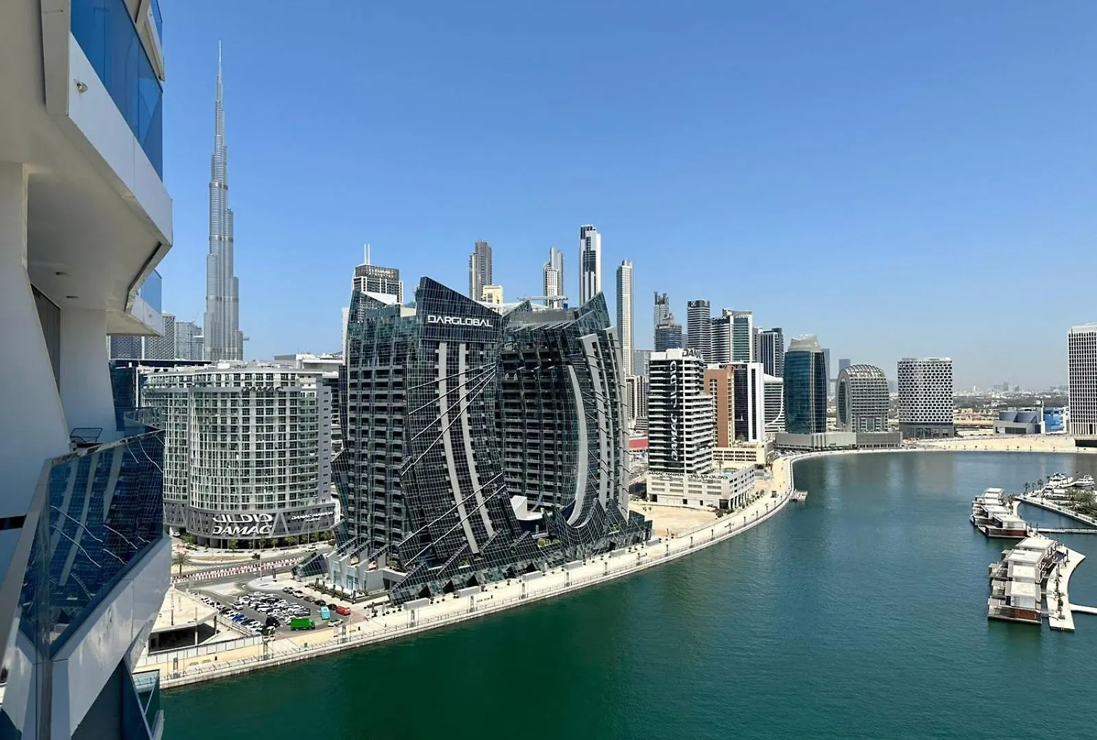 Modern Furnished Studio With Canal View , High Floor Dubai Apartment